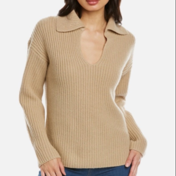 VINCE V-Neck Collared Sweater - Picture 2 of 10
